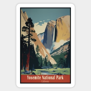 Yosemite National Park Vintage Travel Poster Sticker